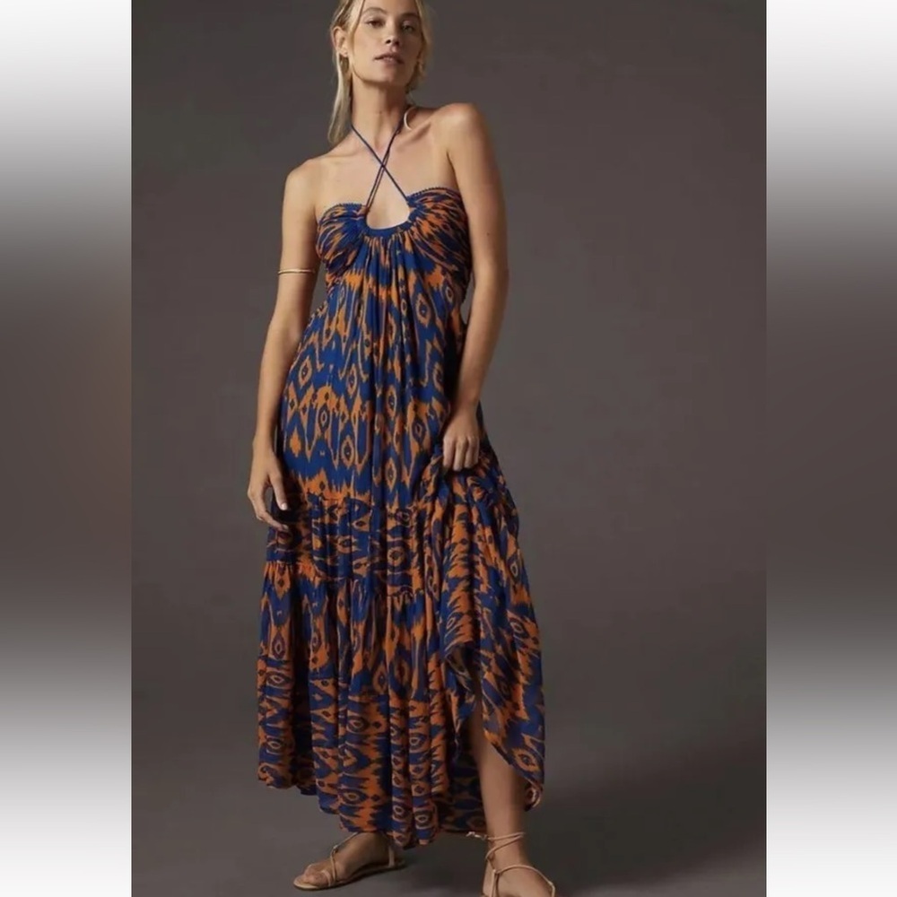 Anthropologie Verb by Pallavi Singhee Cut-Out Midi Dress Size Small -